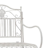 Garden Bench White 104 x 54 x 93cm Steel 42008118
