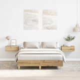 Bed Frame No Mattress Artisan Oak 140x190 cm Engineered Wood 861065
