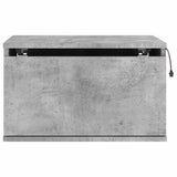 Wall-mounted Bedside Cabinets with LED Lights 2 pcs Concrete Grey 836833