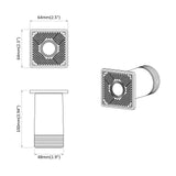 Furniture Feet Adjustable 12 pcs White 64 x 64 x 100 mm PP 864787