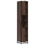 Bathroom Cabinet Brown Oak 35x37.5x188.5 cm Engineered Wood and Metal 3300884