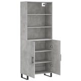 Highboard Concrete Grey 69.5x34x180 cm Engineered Wood 3189281