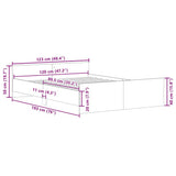 Bed Frame without Mattress Black 120x190 cm Small Double 3203776