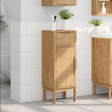 Bathroom Cabinet with Drawer FLORO Wax Brown 35 x 30 x 90 cm 42011237
