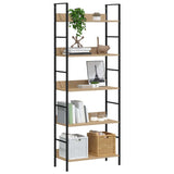 5-Layer Book Shelf Oak 60x27.6x158.5 cm Engineered Wood 288227