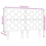 Headboard with Headboard Dark Brown 144 cm Faux Leather 3337915