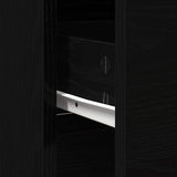 Sideboard with Drawer Black Oak 80x34x76 cm Engineered Wood 861536