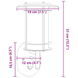 Outdoor Wall Lights with Sensors 2pcs Silver Stainless Steel 4006287