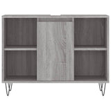 ZNTS 3 Piece Bathroom Furniture Set Grey Sonoma Engineered Wood 3190305