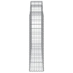 Arched Gabion Baskets 18 pcs 200x30x120/140 cm Galvanised Iron 3146145