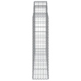 Arched Gabion Baskets 18 pcs 200x30x120/140 cm Galvanised Iron 3146145