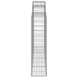 Arched Gabion Baskets 8 pcs 200x30x120/140 cm Galvanised Iron 3146137