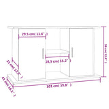 Aquarium Stand White 101x41x58 cm Engineered Wood 833607