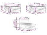 Outdoor Sofa Set 6 pcs Natural Solid Acacia Wood 3383257