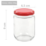Glass Jam Jars with Red Lid 48 pcs 230 ml 50800
