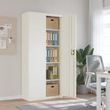 File Cabinet White 90x40x200 cm Steel 339760