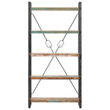 5-Tier Bookcase 90x30x180 cm Solid Reclaimed Wood 286584