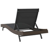 Sun Lounger Reclining 197 x 70 x 82 cm Poly Rattan 42009976