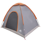 Camping Tent with Roof Grey and Orange 190 x 140 x 105 cm 42028629