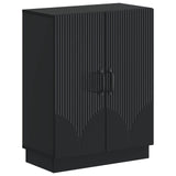 3 Piece Bathroom Cabinet Set HOORN Black Engineered Wood 3417469