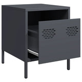 ZNTS Bedside Cabinets 2 pcs Anthracite 35x39x43.5 cm Steel 851249