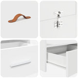 Storage Bed Frame White 120 x 200 cm Engineered wood 3335301