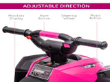 12V Ride-On Quad Bike w/ Music, Horn, for Ages 3-5 Years - Pink T3398P348326
