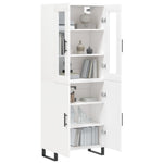 Highboard White 69.5x34x180 cm Engineered Wood 3198233