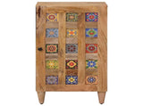 Sideboard with Storage Natural 40 x 33 x 75 cm Solid Mango Wood 4018284