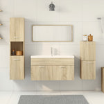 ZNTS 4 Piece Bathroom Furniture Set Sonoma Oak Engineered Wood 3324991