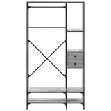 Clothes Rack with Shelves Grey Sonoma Engineered Wood 847862