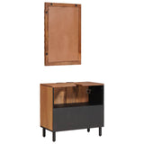 Bathroom Sets 2 pcs Acacia Brown Winish Solid Mango Wood 3310036