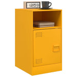 ZNTS Bedside Cabinets 2 pcs Mustard Yellow 34.5x39x62 cm Steel 841770