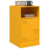 ZNTS Bedside Cabinets 2 pcs Mustard Yellow 34.5x39x62 cm Steel 841770