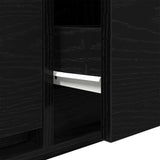TV Cabinet Black Oak 60x31x25.5 cm Engineered Wood 861492
