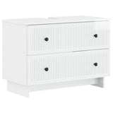 Bathroom Sink Cabinet EDE High Gloss White 82 x 41x 59 cm 895919