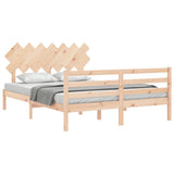 Bed Frame without Mattress 140x200 cm Solid Wood 3195286