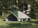 Teepee Tent 8-Person Green and White 490 x 410 x 210 cm 42004068