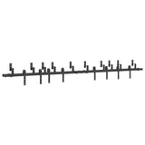 Sliding Door Hardware Kit 305 cm Steel Black 3295739