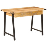 Desk with Drawers 105x55x70 cm Solid Wood Mango and Iron 372733