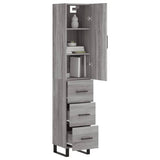 Highboard Grey Sonoma 34.5x34x180 cm Engineered Wood 3198879