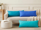 Cushion Cover 12 pcs HEERLEN Turquoise 40 x 80 cm Polyester 910053