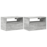 Wall-mounted Bedside Cabinets 2 pcs Concrete Grey 45x26x28.5 cm 858603