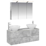 Bathroom Furniture Set 4 pcs Concrete Grey 3406978