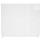 Sideboard High Gloss White 85.5 x 31 x 75 cm Engineered Wood 8011544