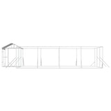 Outdoor Dog Kennel with Roof Silver 10x6x2.5 m Galvanised Steel 3190472