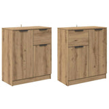 Sideboards 2 pcs Artisan Oak 60 x 30 x 70 cm Engineered Wood 3415583