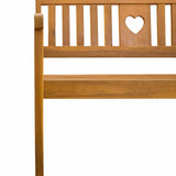 Outdoor Bench Natural 110 x 55.5 x 90 cm Solid Acacia Wood 42028089