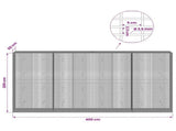 Gabion with 3.5 mm Wire and 5x2.5 cm Mesh 400x50x200 cm 3461906