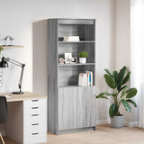 Highboard Grey Sonoma 70x35x180 cm Engineered Wood 3328476